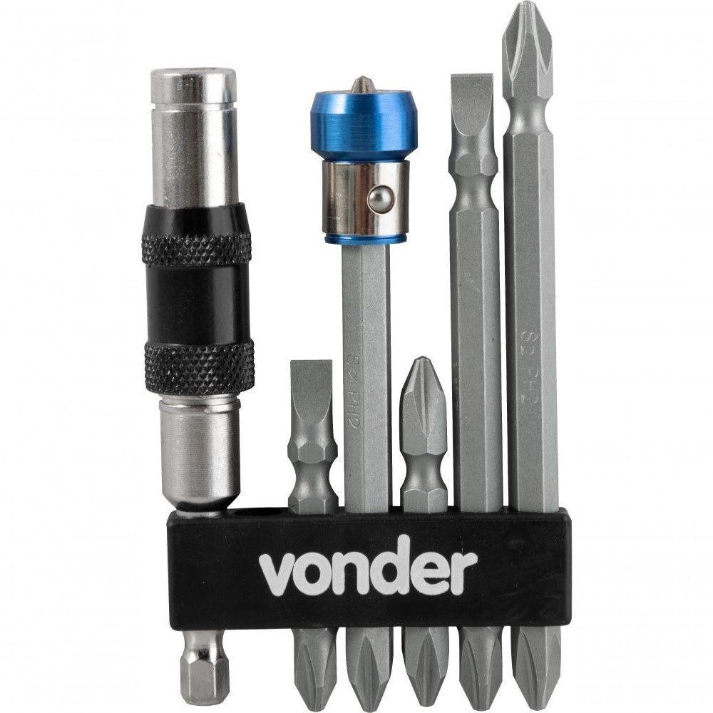 Jogo De Bits-ponteiras Com 8 Peças Com Extensão Magnética Articulada Vonder - 3