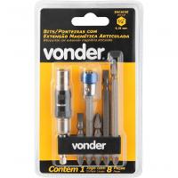 Jogo De Bits-ponteiras Com 8 Peças Com Extensão Magnética Articulada Vonder - 4