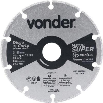 Disco Corte Diamantado 125mm Metal Super - Vonder