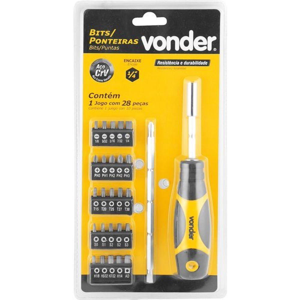 Jogo Bits-ponteira Crv Com 28 Peças Enc 1-4 - Vonder - 1