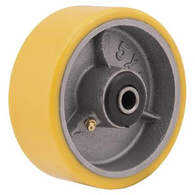 Roda De Poliuretano 5 Média 220kg Eixo Rolamento Rolete 19m
