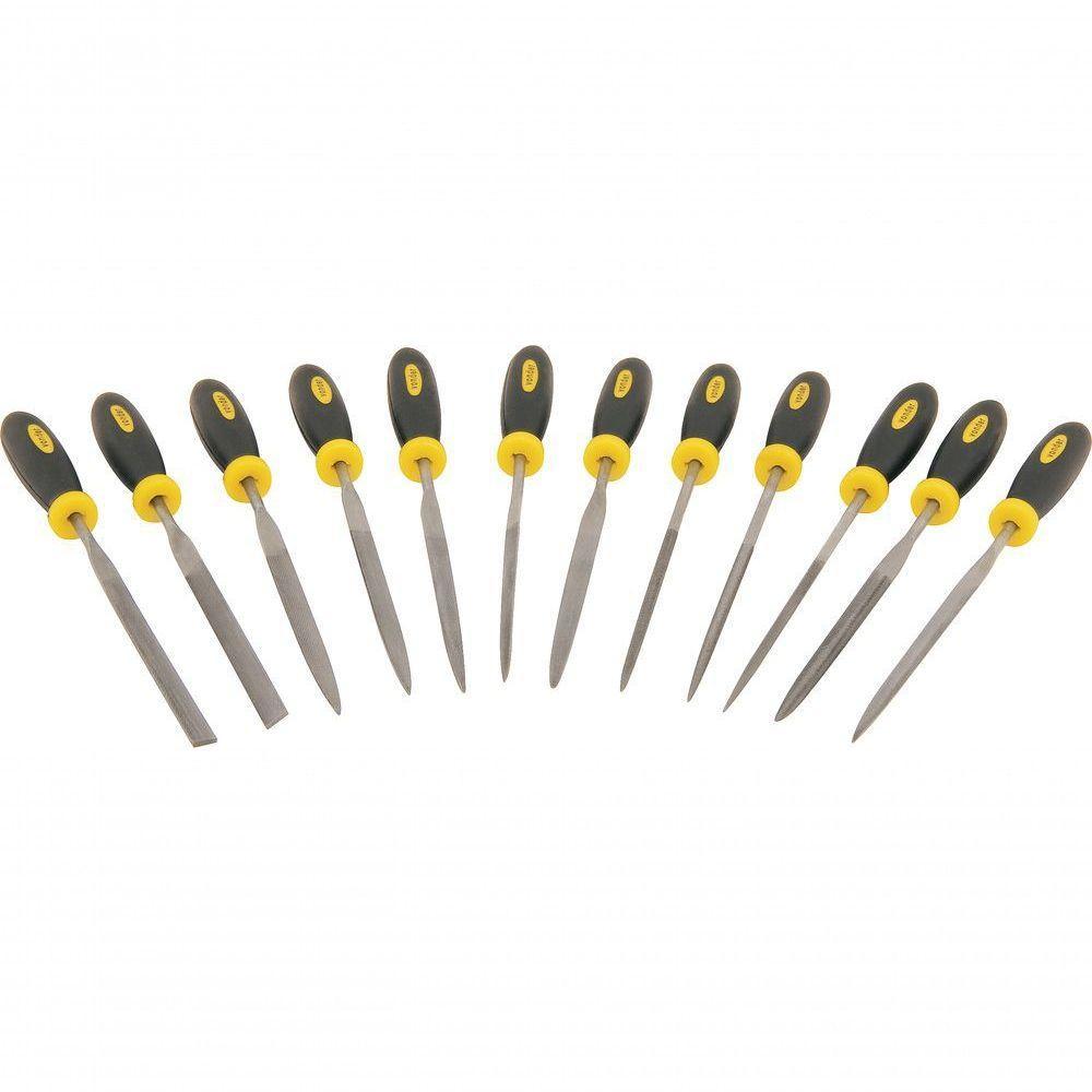 Jogo Lima Agulha 150mm Cabo Plástico Com 12 Peças - Vonder - 1