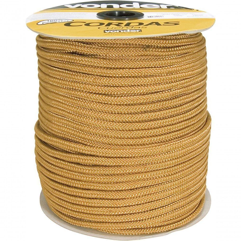 Corda Multifilamento Trançada 12,0mm 11,0kg 111 Metros Ouro - 1