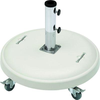 Base Para Ombrellone Redonda 50kg Com Rodas Branca Bel Lazer