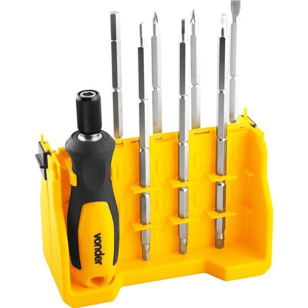 Jogo Bits-ponteira Crv Com 8 Peças Enc 1-4 Longo Vonder - 1