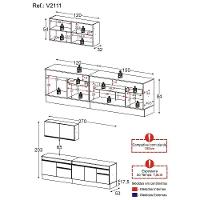 Armário De Cozinha Compacta 270cm Com Rodapé Veneza Multimóveis V2111 Branco Branco