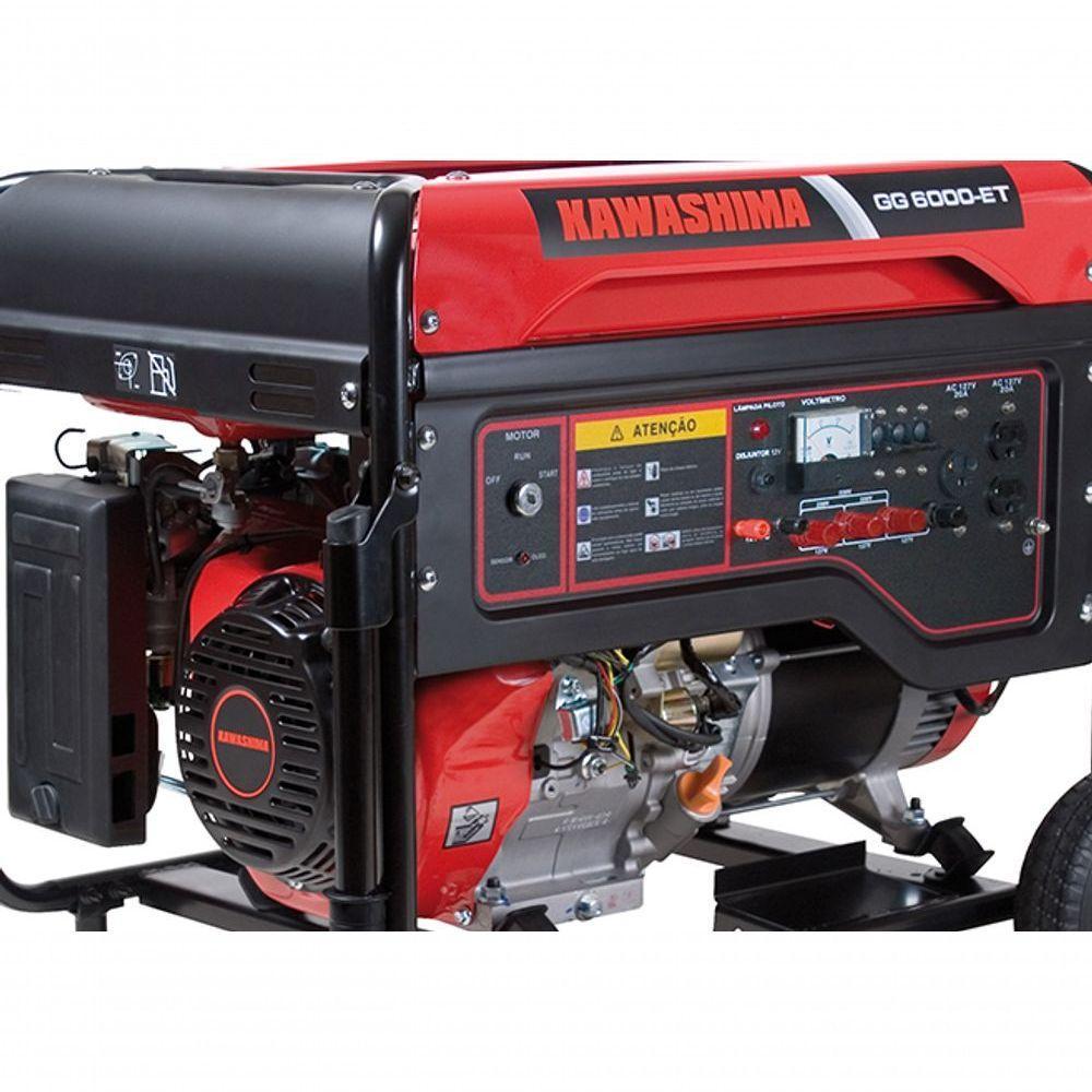 Gerador Gasolina Gg6000-et220 6,0kw Trifase 220 110V - 2