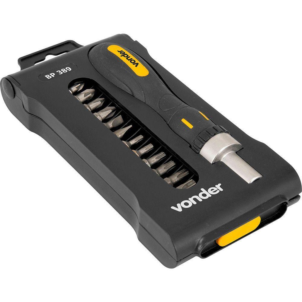 Jogo Bits Ponteiras 1-4 Com 13 Pç Cromo Vanádio Bp389 Vonder - 5