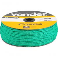 Corda Multifilamento Trançada 5mm 250m Verde Carretel Vonder - 1