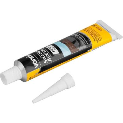 Borracha Silicone Preto 50g Acético Blister Vonder