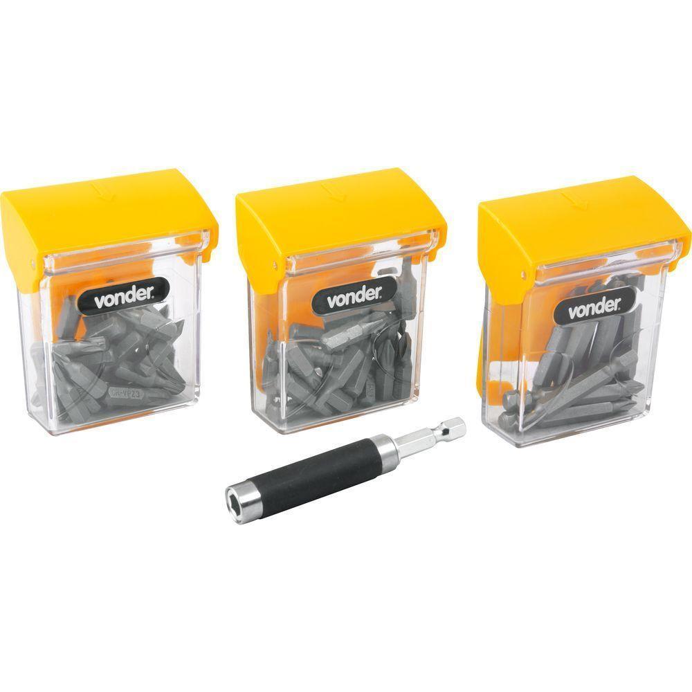 Jogo Bits-ponteiras Vonder Com 61 Peças Encaixe 1-4 - 1