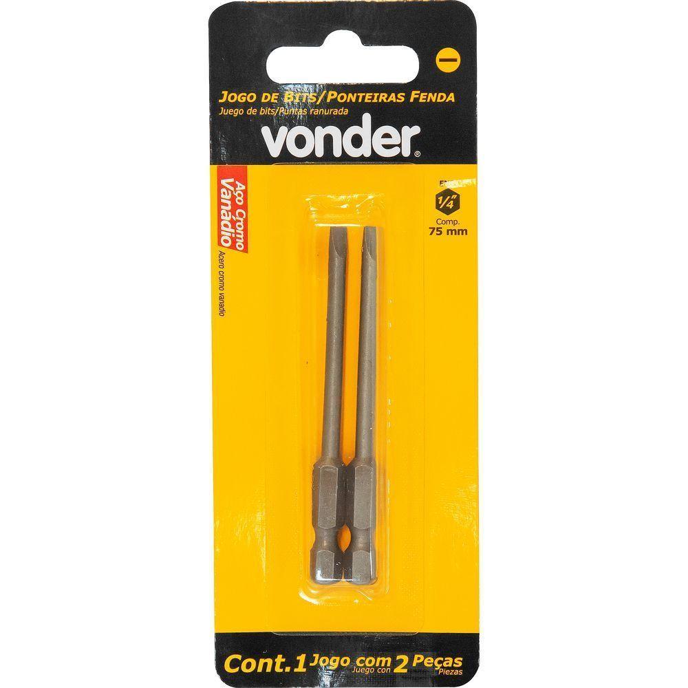 Jogo Bits-ponteiras Fenda Sextavado 1-4 4mmx75mm Vonder - 3