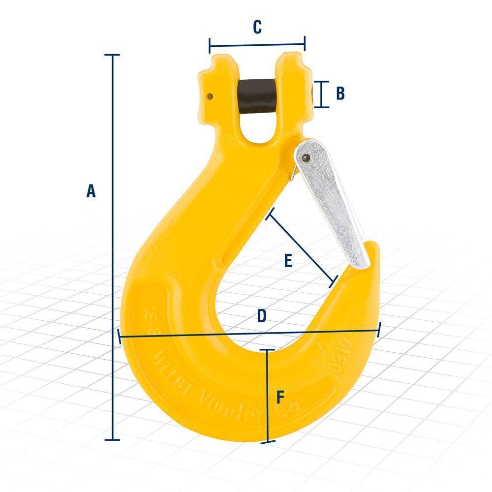 Gancho Clévis 6mm Com Trava Grau 8 Plus Vonder - 2