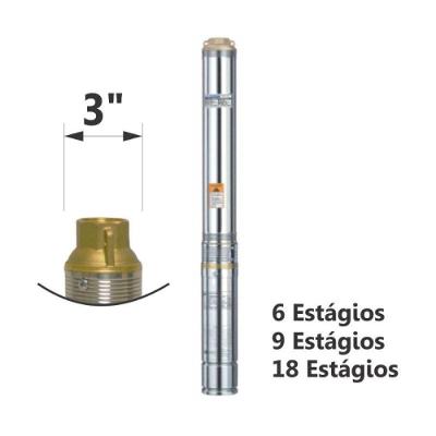 Motobomba Submersa Tipo Caneta Sem Caixa De Controle 1-2cv 60hz Monofásico Esub-3-9s Eletroplas 110V