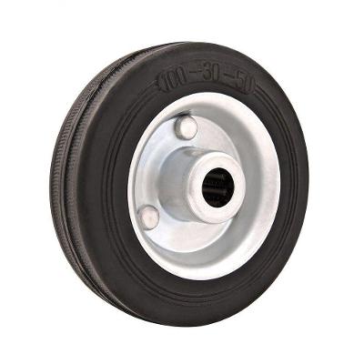 Roda Borracha 6 Leve 130kg Eixo Rolamento Rolete 20mm Vonder