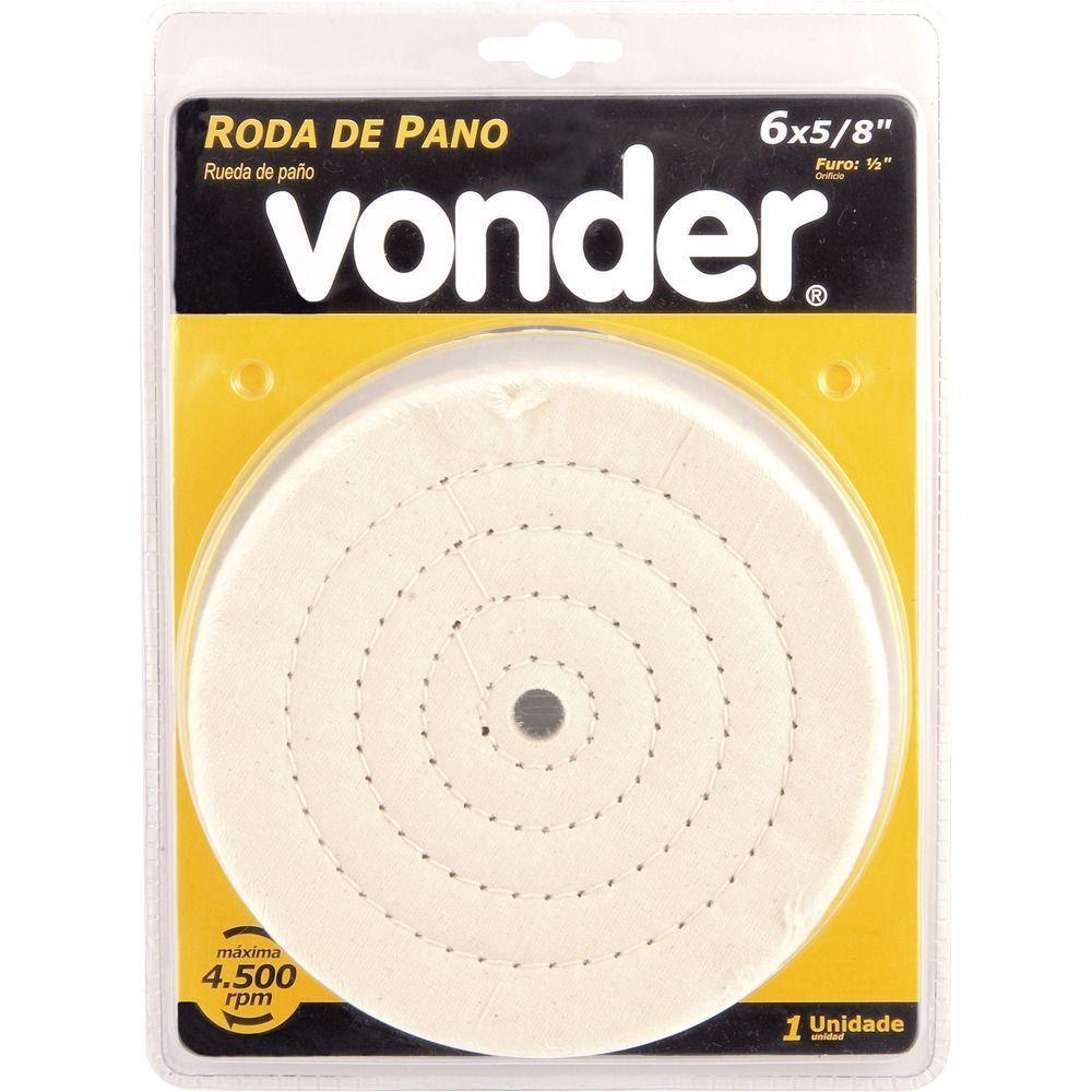 Roda De Pano 6x5-8 Furo 10mm Para Polimento Vonder - 2
