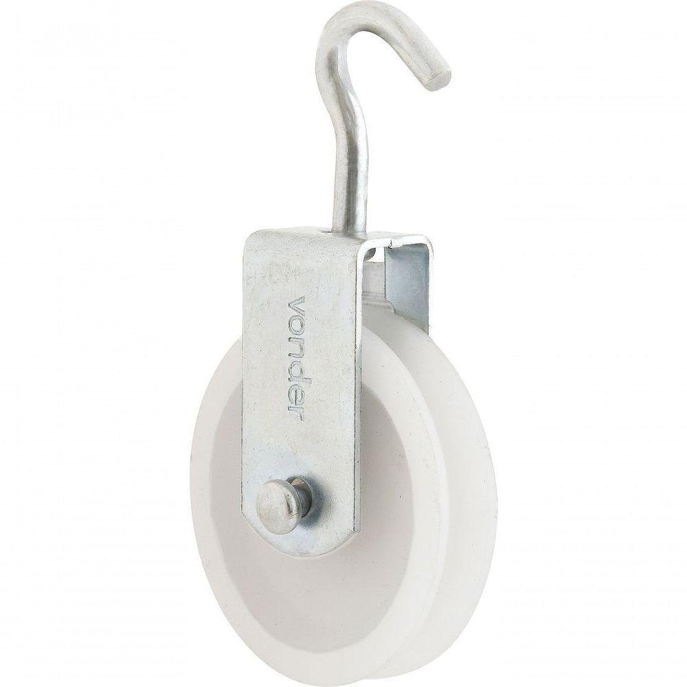 Roldana Plástica 6cm Com Gancho 20kg Vonder - 1