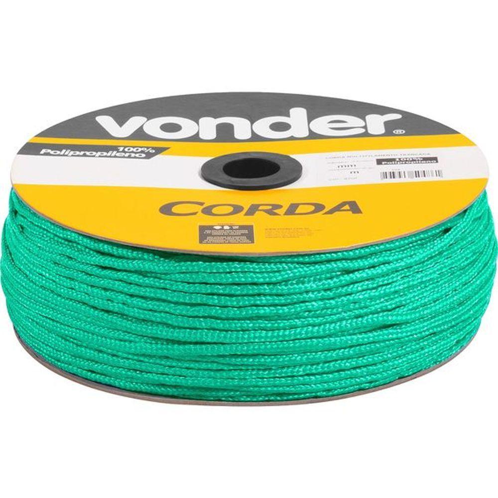 Corda Multifilamentada Trançada 6mmx165m 2,55kg Verde Polipr - 1