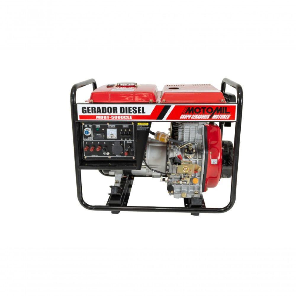 Gerador Diesel 5 Kva Mono 110- 60Hz Mdg-5000cle Motomil 220V - 3