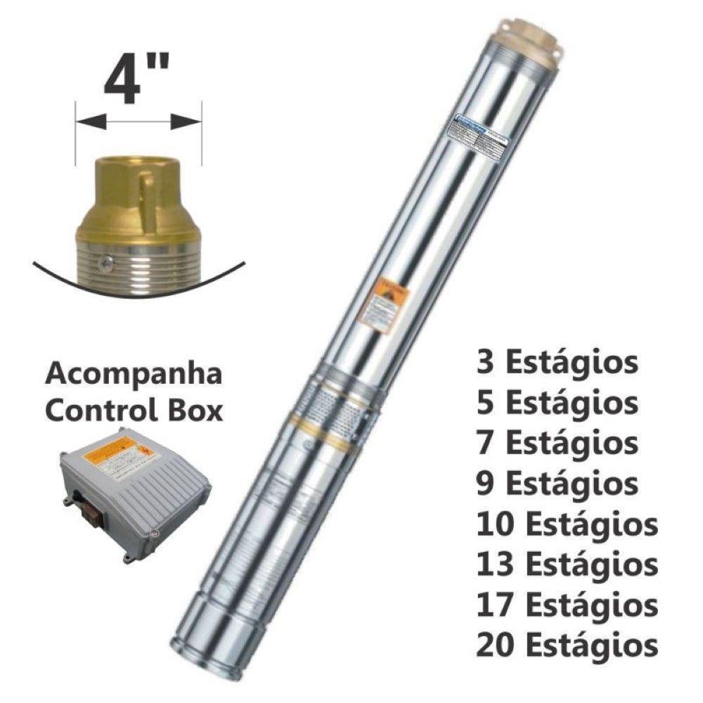 Motobomba Submersa Tipo Caneta 3-4cv 60hz Monofásico Esub-4-7 Eletroplas 110V - 2