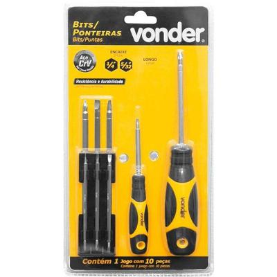 Jogo Bits-ponteira Crv Com 10 Peças Longo Vonder