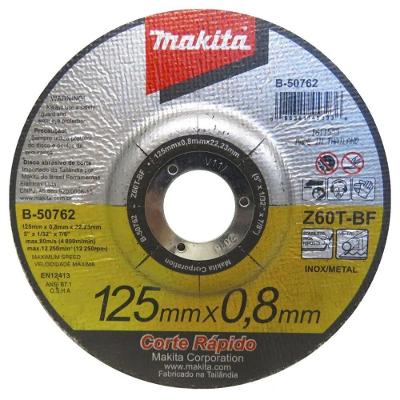 Disco Fino De Corte 125 X 0.8 X 22.23 Mm B-50762-25 Makita Com 25 Peças