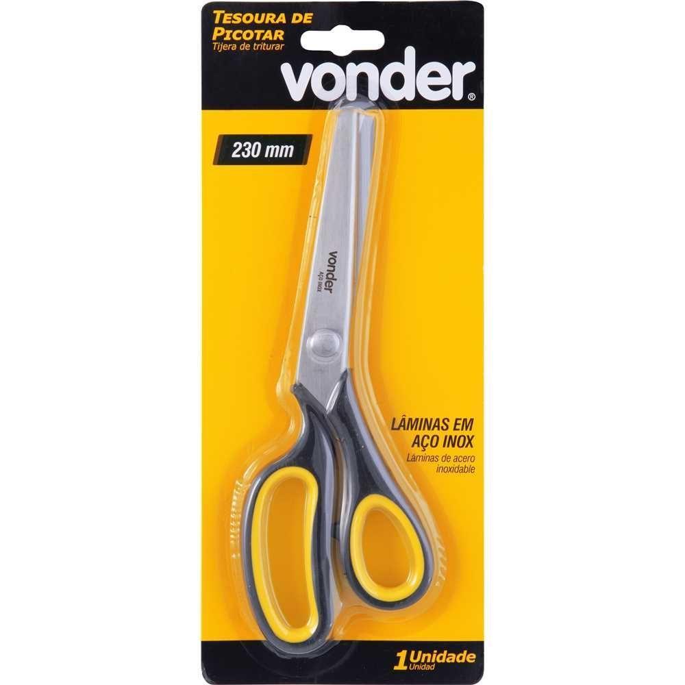 Tesoura De Picotar Com Cabo Plástico Emborrachado Vonder - 10