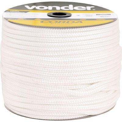 Corda Trançada 10,0mm 8,0kg 190m Branca Vonder