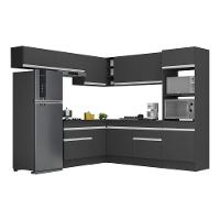 Armário De Cozinha Completa De Canto Preto/branco - 6