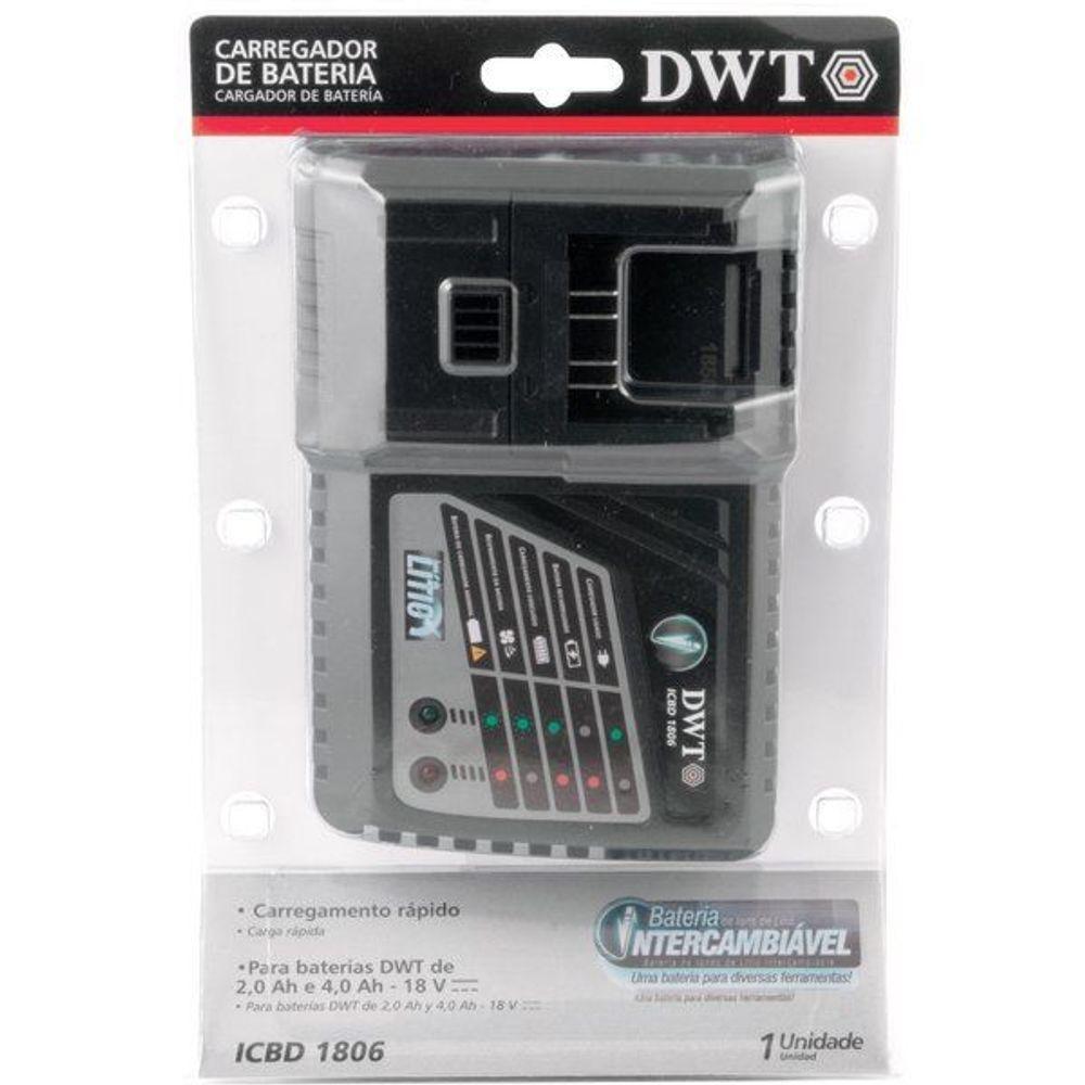 Carregador Bateria 18V Intercambiável Rápido Icbd 1806 Dwt - 1