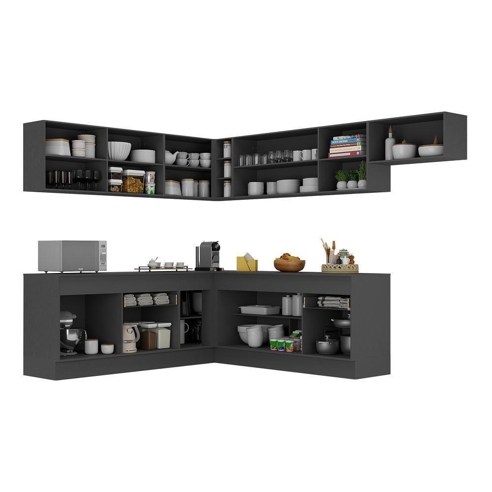 Armário De Cozinha Completa De Canto Mp2103.895 Preto - 3