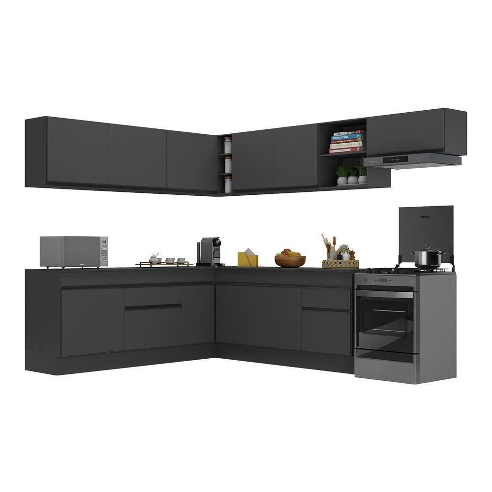 Armário De Cozinha Completa De Canto Mp2103.895 Preto - 6