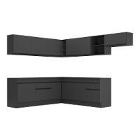 Armário De Cozinha Completa De Canto Mp2103.895 Preto - 2