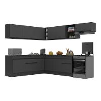 Armário De Cozinha Completa De Canto Mp2103.895 Preto - 6