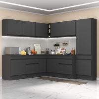 Armário De Cozinha Completa De Canto Mp2102.895 Preto - 1
