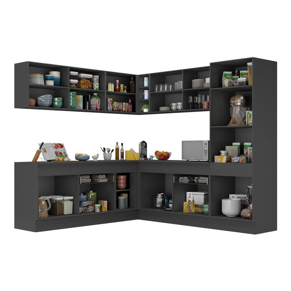 Armário De Cozinha Completa De Canto Mp2101.895 Preto - 3