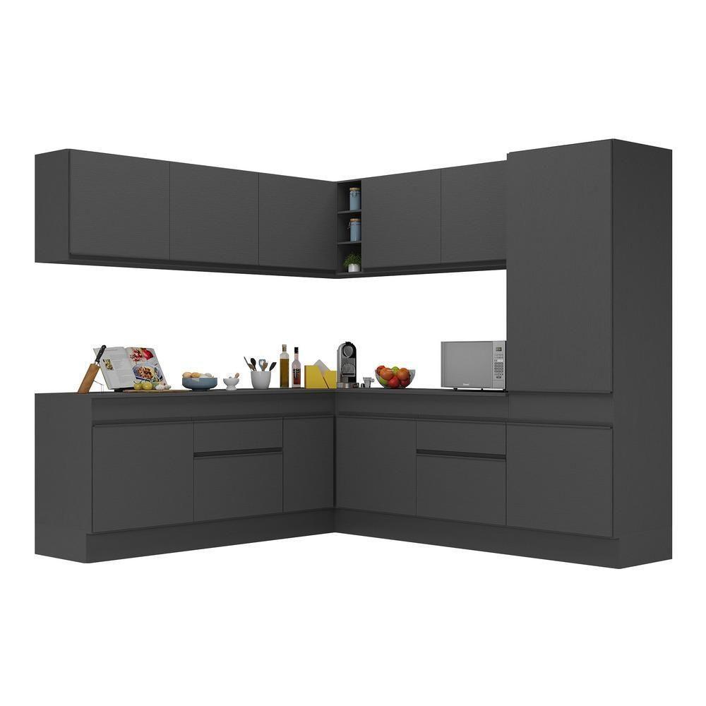 Armário De Cozinha Completa De Canto Mp2101.895 Preto - 6