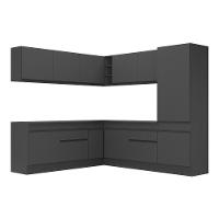 Armário De Cozinha Completa De Canto Mp2101.895 Preto - 2