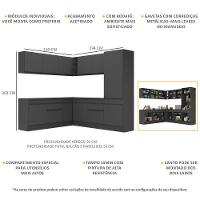 Armário De Cozinha Completa De Canto Mp2101.895 Preto - 5