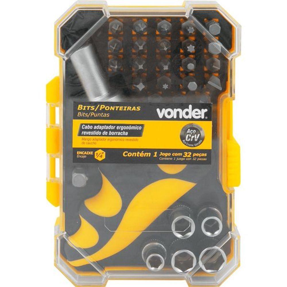 Jogo Bits-ponteira Crv Com 32 Peças Enc 1-4 Vonder - 3