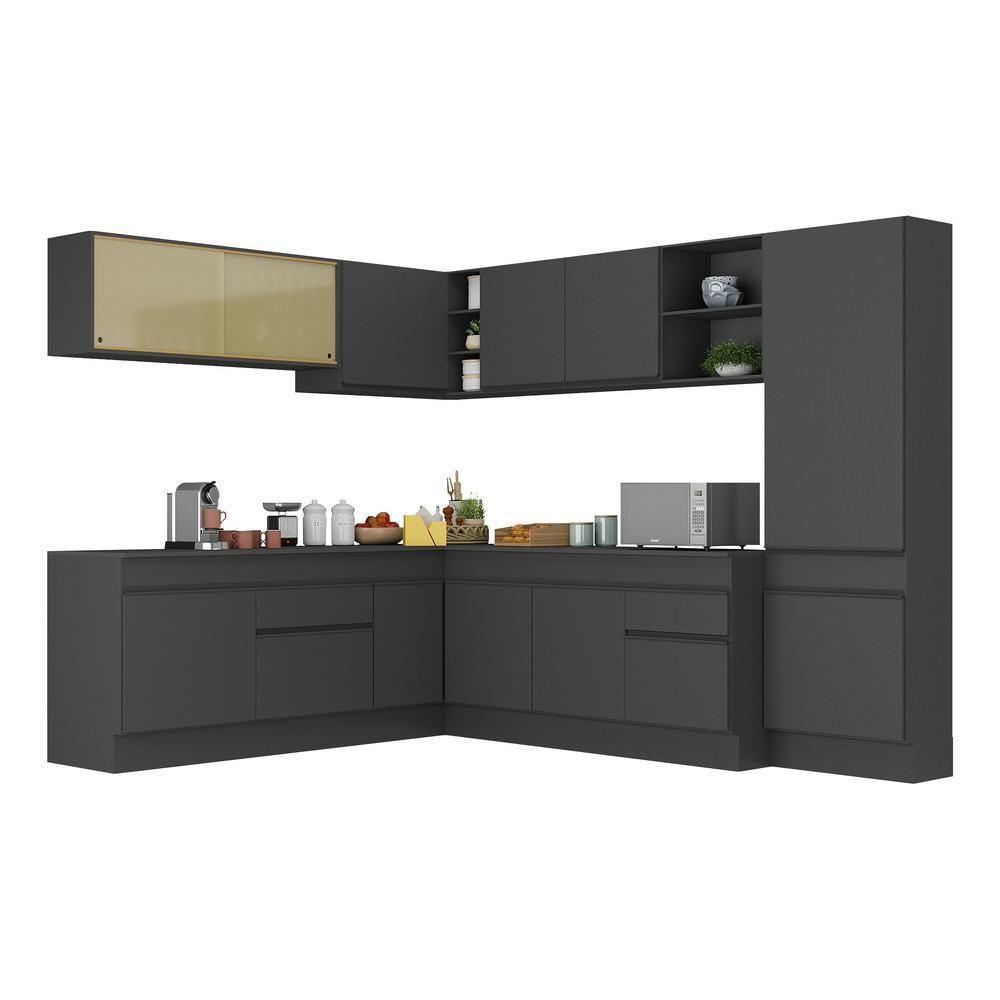 Armário De Cozinha Completa De Canto Mp2100.895 Preto - 6