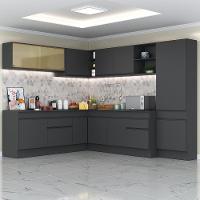 Armário De Cozinha Completa De Canto Mp2100.895 Preto - 1