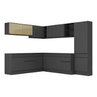 Armário De Cozinha Completa De Canto Mp2100.895 Preto - 2