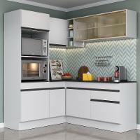 Armário De Cozinha Completa De Canto Mp2098.964 Branco/Preto - 1