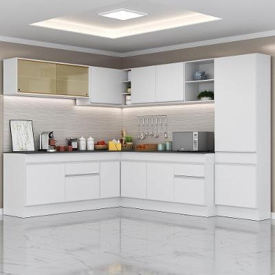 Armário de Cozinha de Canto MP2100 13 Portas 2 Gavetas MDF 210cm Branco