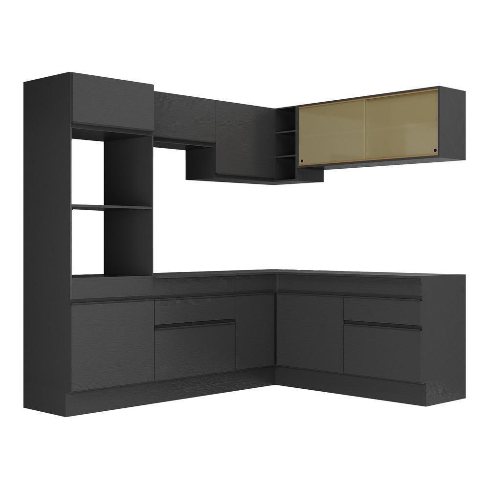 Armário De Cozinha Completa De Canto Mp2099.895 Preto - 2