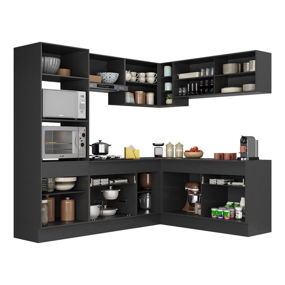 Armário De Cozinha Completa De Canto Mp2099.895 Preto - 3