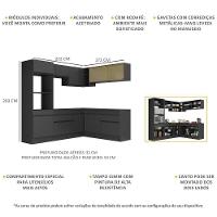 Armário De Cozinha Completa De Canto Mp2099.895 Preto - 5