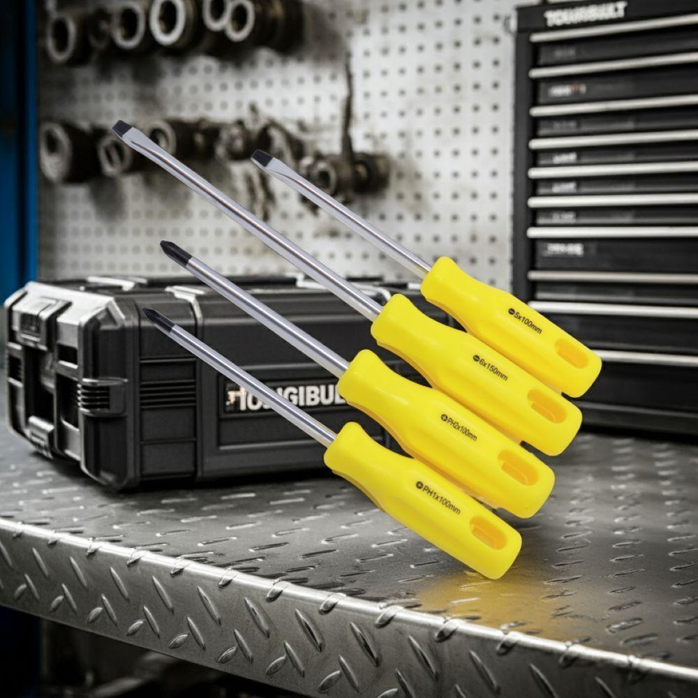 Jogo Chaves Fenda Phillips 4 Peças Cr-v Tradestar - 2