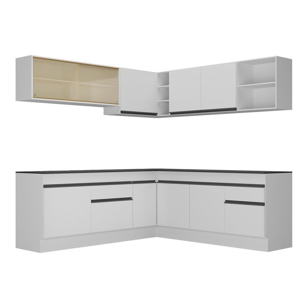 Armário De Cozinha Completa De Canto Mp2096.964 Branco/Preto - 2